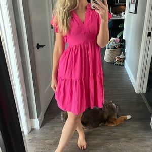 Hot pink Calvin Klein summer dress